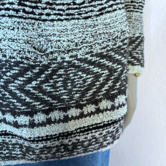 J Jill Fringe Western Boho Cardigan Sweater Wool Blend Fall Oversized Large - Picture 10 of 10